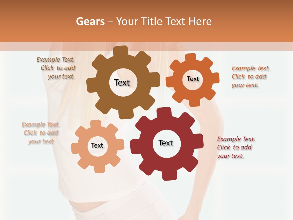A Woman In A White Top Is Posing For A Picture PowerPoint Template