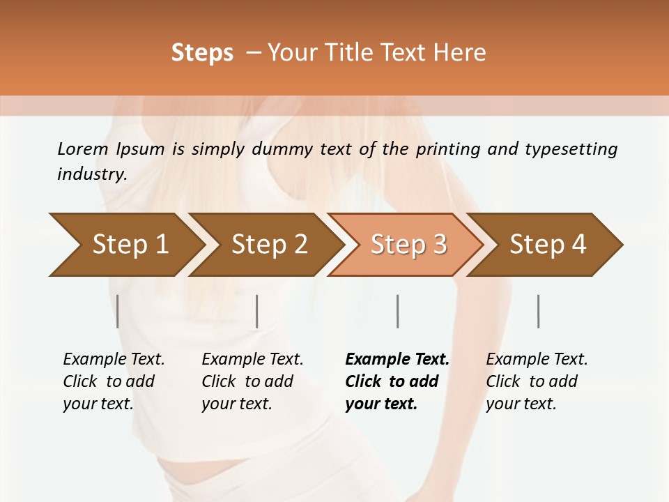 A Woman In A White Top Is Posing For A Picture PowerPoint Template