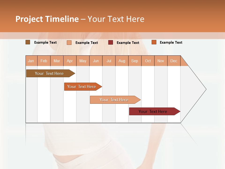A Woman In A White Top Is Posing For A Picture PowerPoint Template