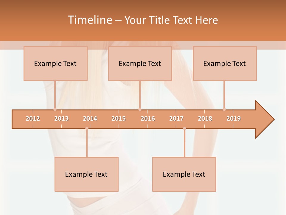 A Woman In A White Top Is Posing For A Picture PowerPoint Template