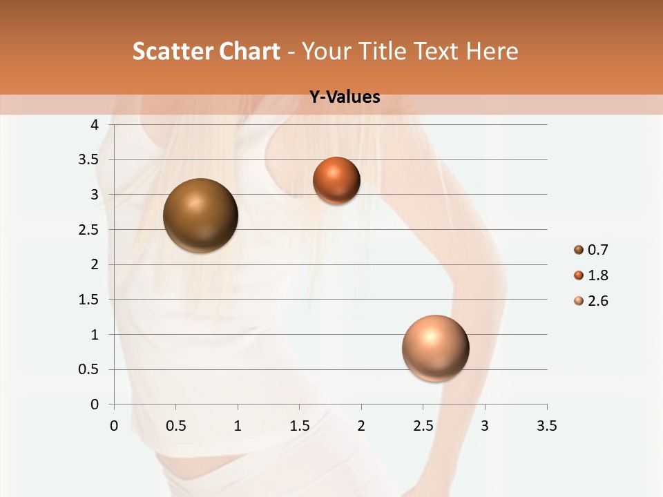 A Woman In A White Top Is Posing For A Picture PowerPoint Template