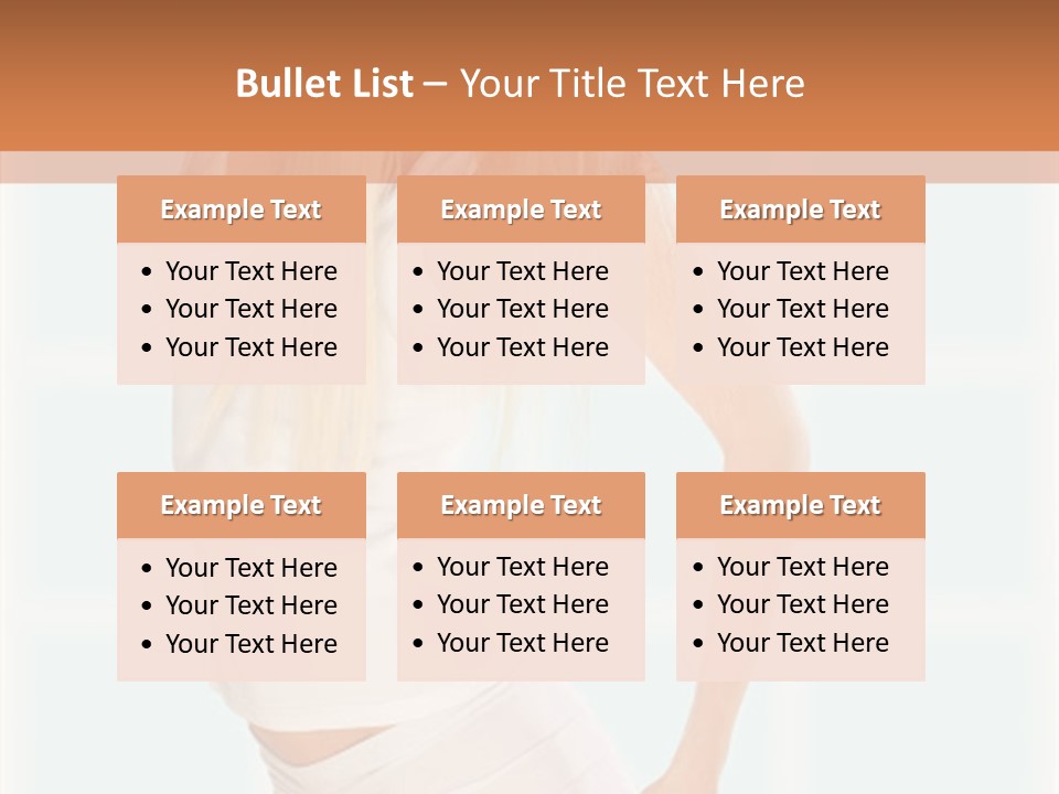 A Woman In A White Top Is Posing For A Picture PowerPoint Template