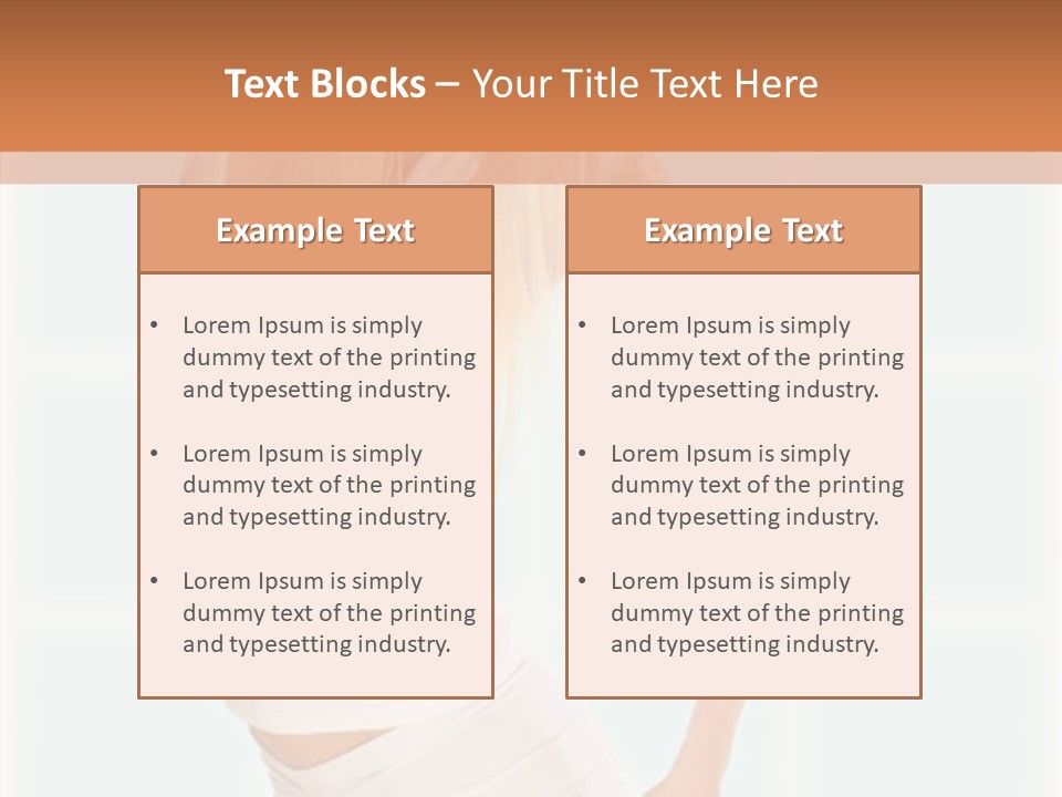 A Woman In A White Top Is Posing For A Picture PowerPoint Template