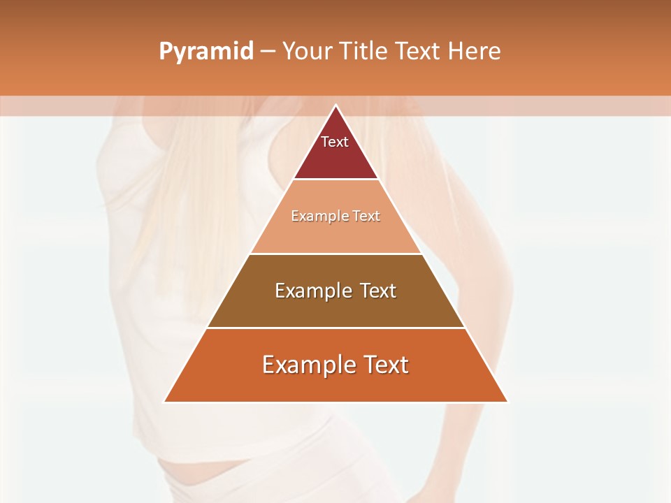 A Woman In A White Top Is Posing For A Picture PowerPoint Template