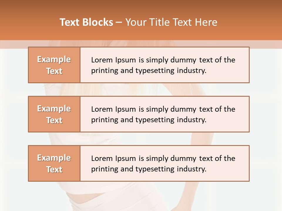 A Woman In A White Top Is Posing For A Picture PowerPoint Template
