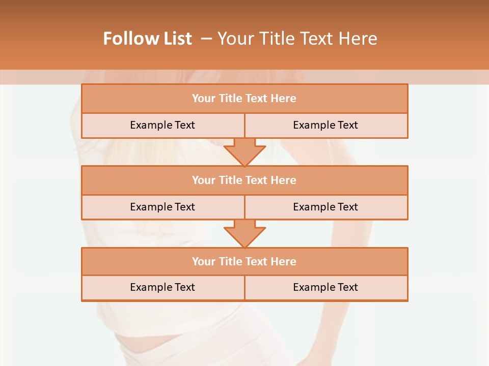 A Woman In A White Top Is Posing For A Picture PowerPoint Template
