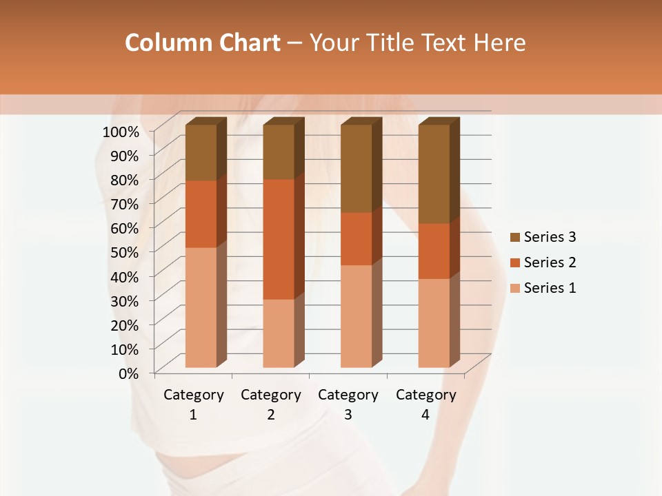 A Woman In A White Top Is Posing For A Picture PowerPoint Template