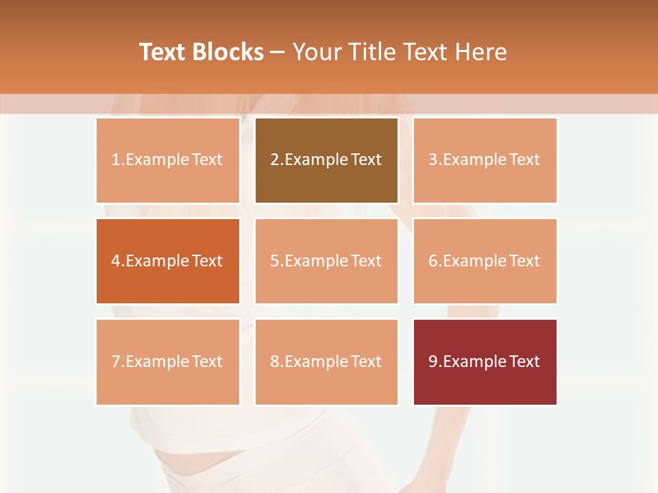 A Woman In A White Top Is Posing For A Picture PowerPoint Template