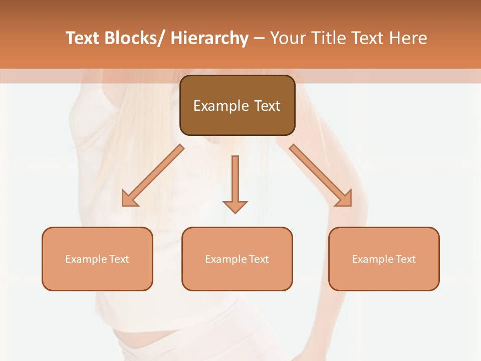 A Woman In A White Top Is Posing For A Picture PowerPoint Template