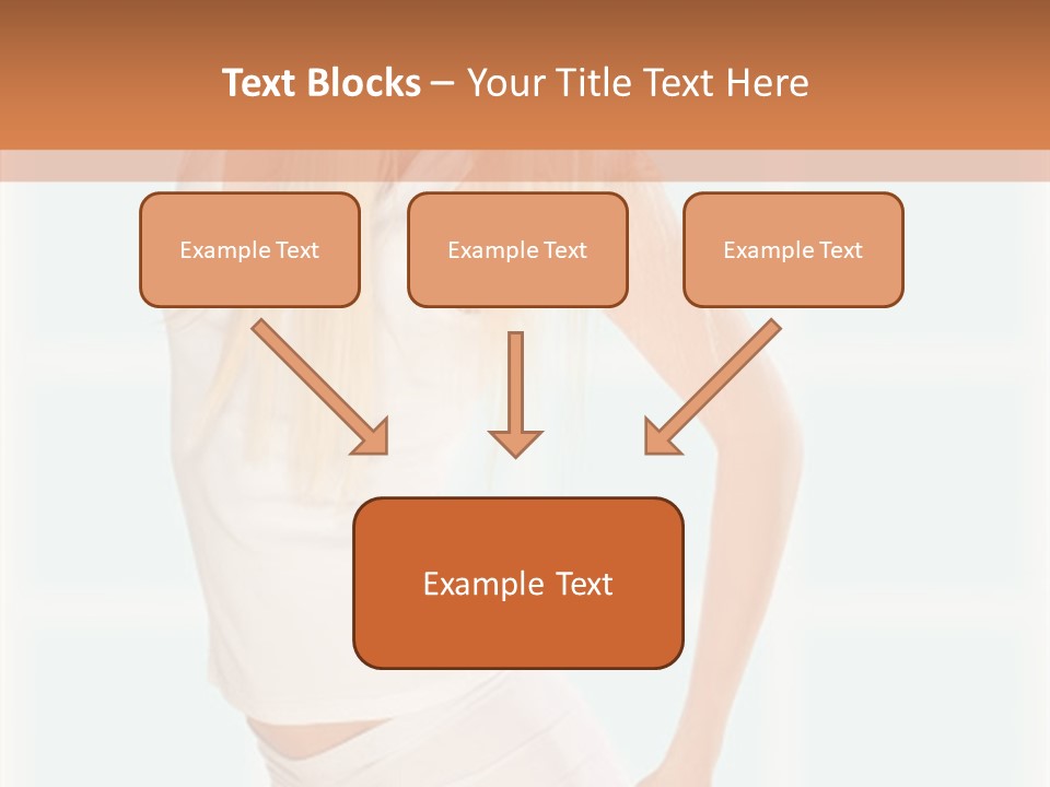 A Woman In A White Top Is Posing For A Picture PowerPoint Template