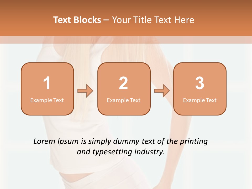 A Woman In A White Top Is Posing For A Picture PowerPoint Template
