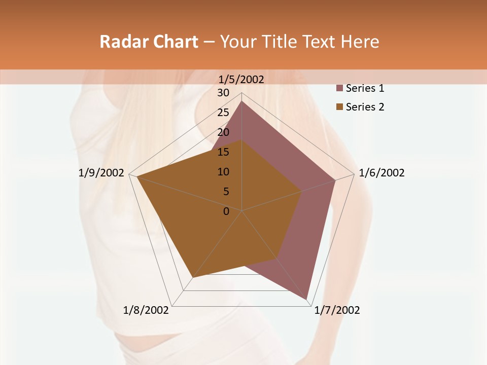 A Woman In A White Top Is Posing For A Picture PowerPoint Template