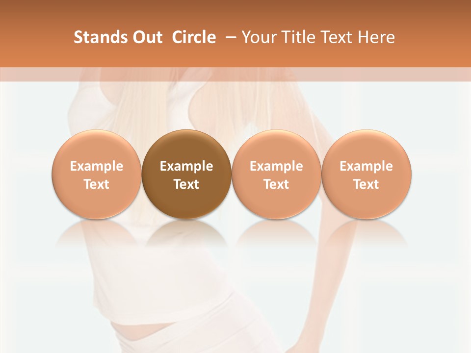 A Woman In A White Top Is Posing For A Picture PowerPoint Template
