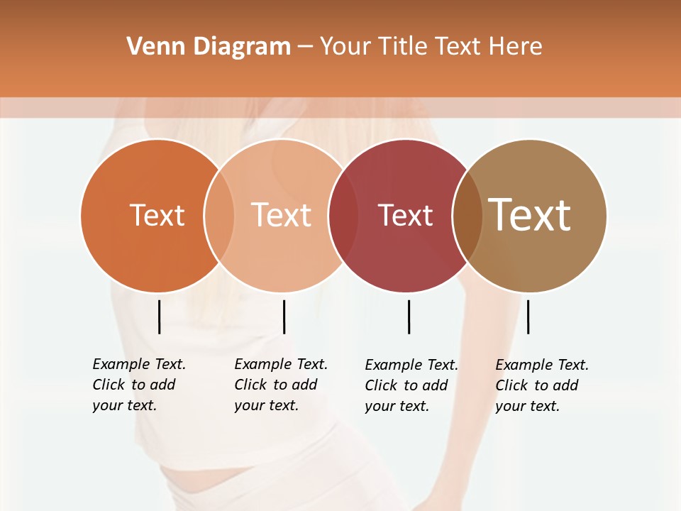 A Woman In A White Top Is Posing For A Picture PowerPoint Template