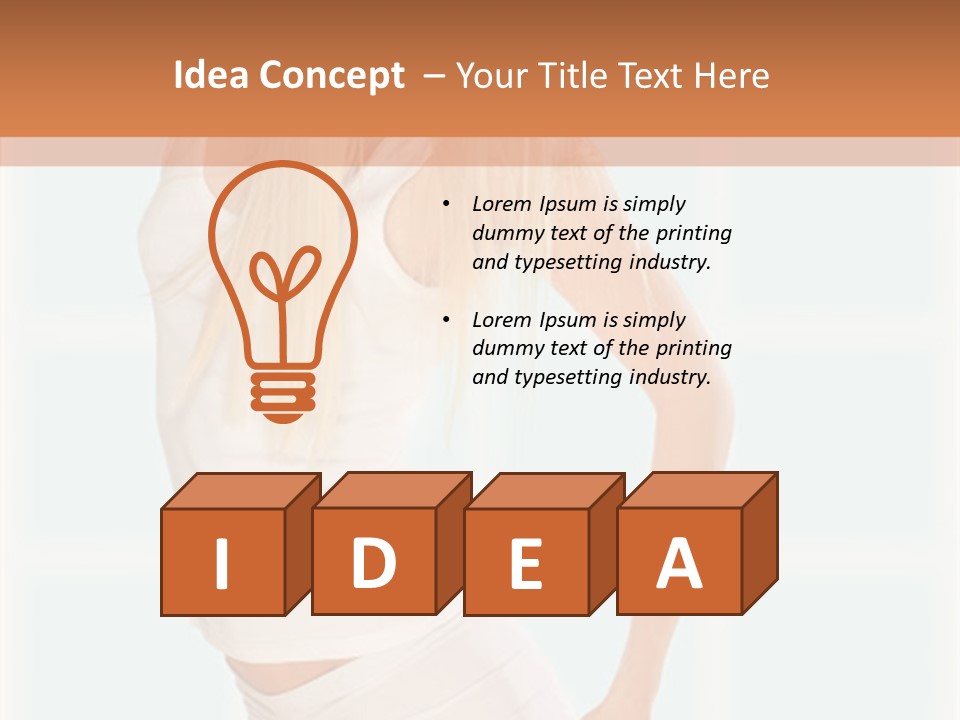 A Woman In A White Top Is Posing For A Picture PowerPoint Template