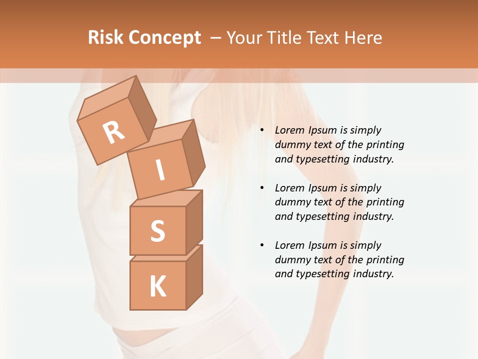 A Woman In A White Top Is Posing For A Picture PowerPoint Template