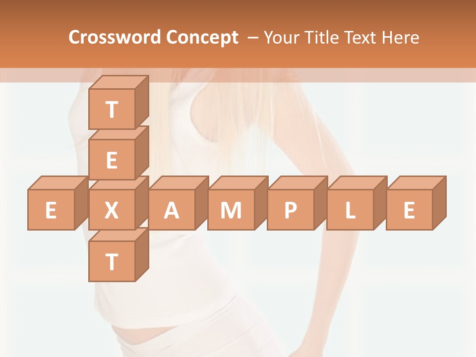 A Woman In A White Top Is Posing For A Picture PowerPoint Template