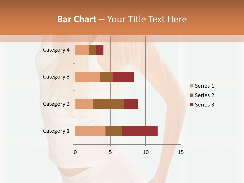 A Woman In A White Top Is Posing For A Picture PowerPoint Template