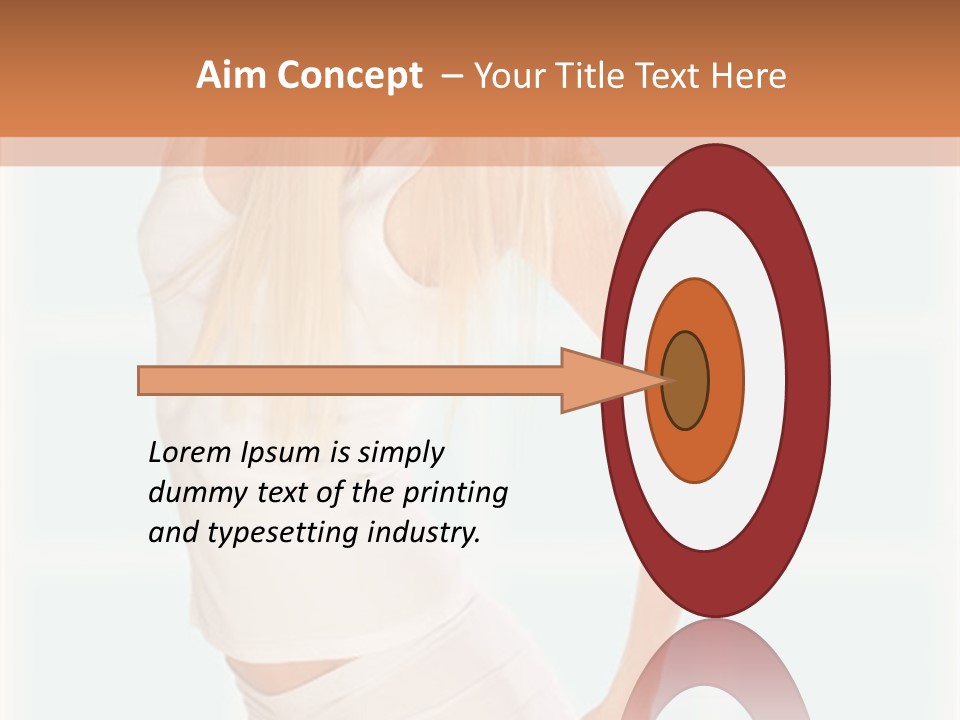 A Woman In A White Top Is Posing For A Picture PowerPoint Template