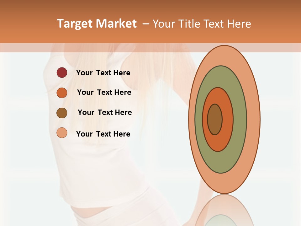 A Woman In A White Top Is Posing For A Picture PowerPoint Template
