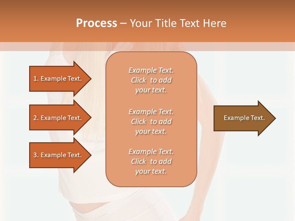 A Woman In A White Top Is Posing For A Picture PowerPoint Template