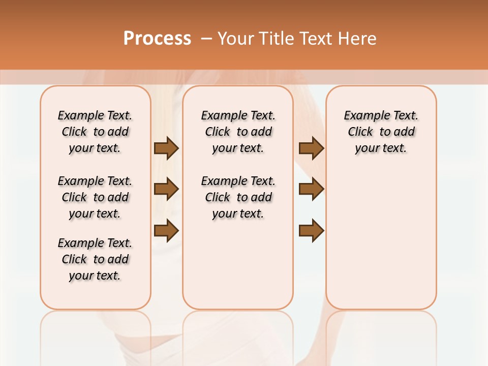 A Woman In A White Top Is Posing For A Picture PowerPoint Template