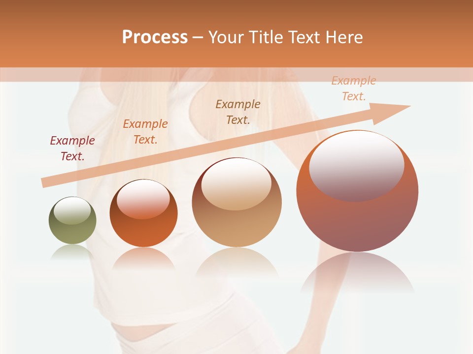 A Woman In A White Top Is Posing For A Picture PowerPoint Template