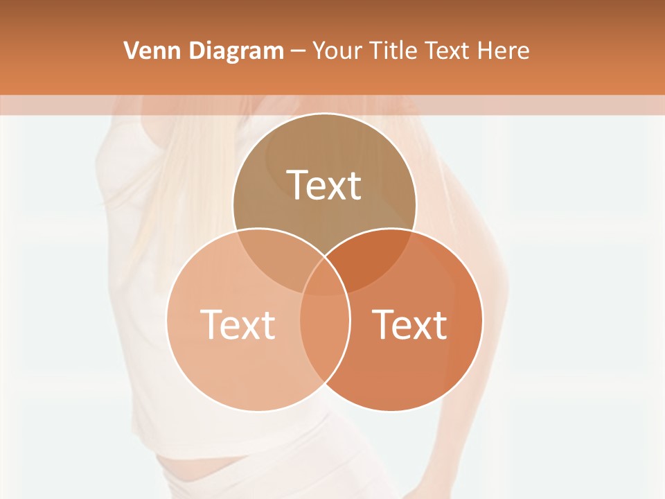 A Woman In A White Top Is Posing For A Picture PowerPoint Template