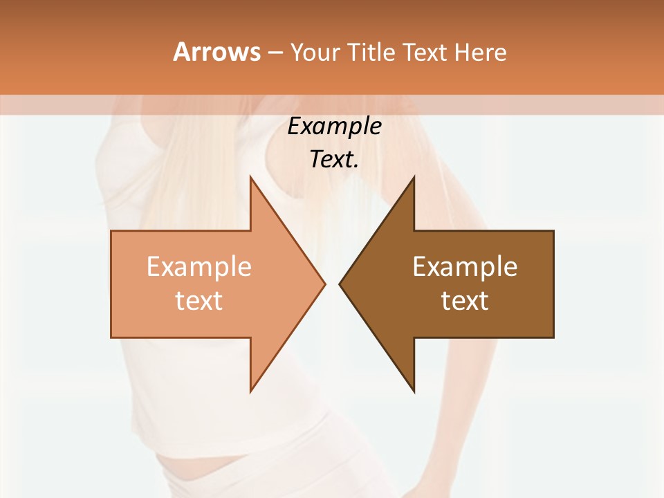 A Woman In A White Top Is Posing For A Picture PowerPoint Template