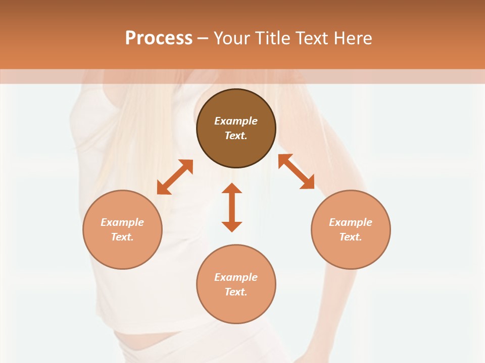 A Woman In A White Top Is Posing For A Picture PowerPoint Template