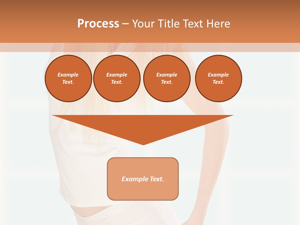 A Woman In A White Top Is Posing For A Picture PowerPoint Template