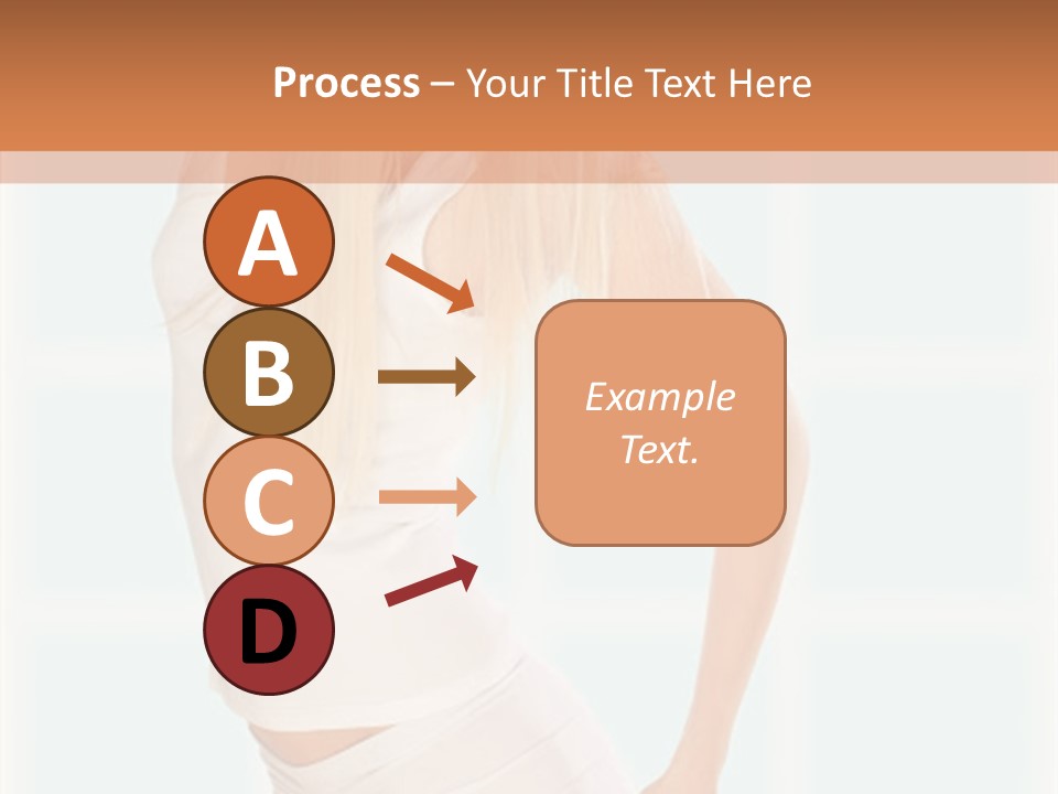 A Woman In A White Top Is Posing For A Picture PowerPoint Template