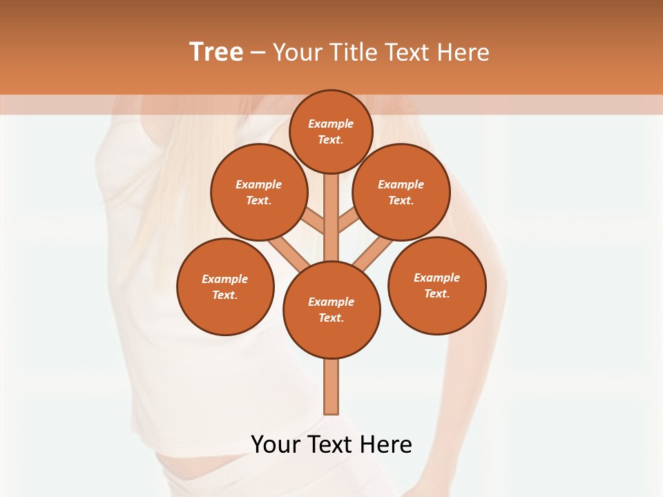 A Woman In A White Top Is Posing For A Picture PowerPoint Template