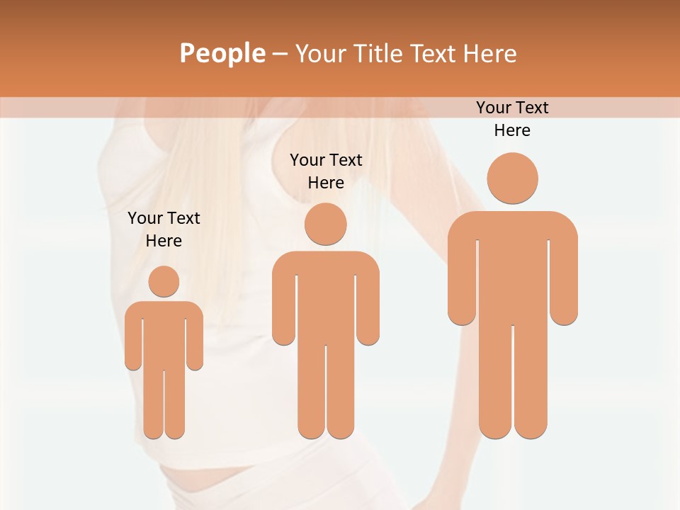 A Woman In A White Top Is Posing For A Picture PowerPoint Template