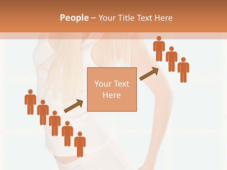 A Woman In A White Top Is Posing For A Picture PowerPoint Template