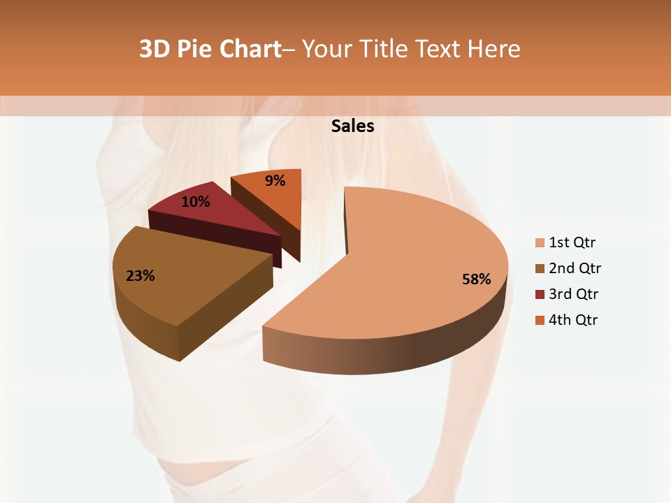 A Woman In A White Top Is Posing For A Picture PowerPoint Template