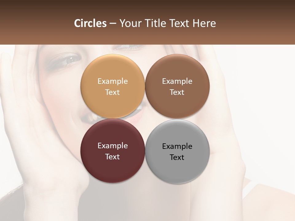 A Woman Holding Her Hands Up To Her Face PowerPoint Template