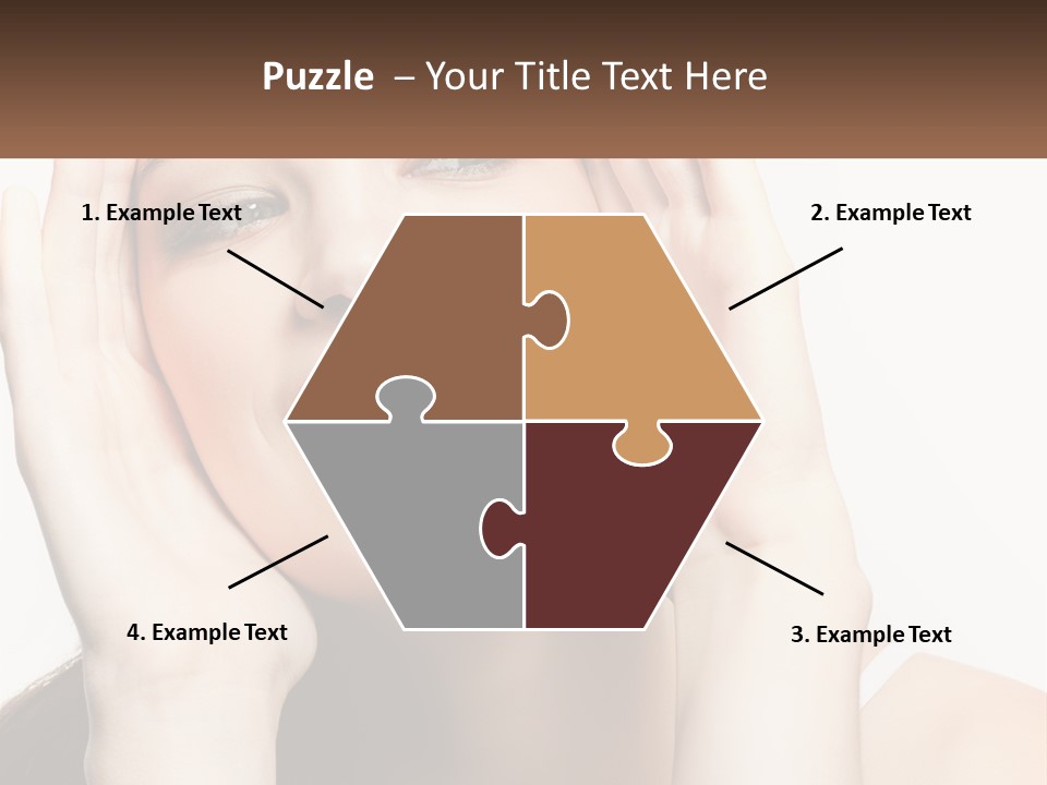 A Woman Holding Her Hands Up To Her Face PowerPoint Template