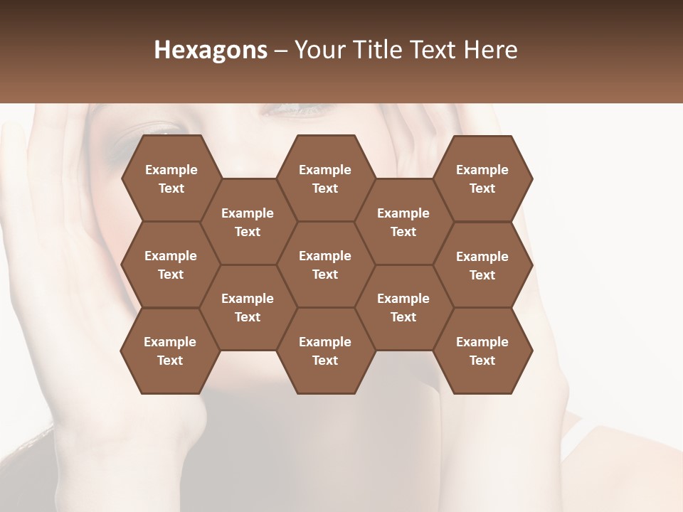 A Woman Holding Her Hands Up To Her Face PowerPoint Template