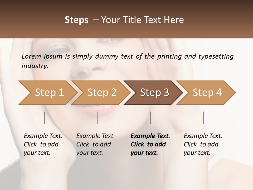 A Woman Holding Her Hands Up To Her Face PowerPoint Template