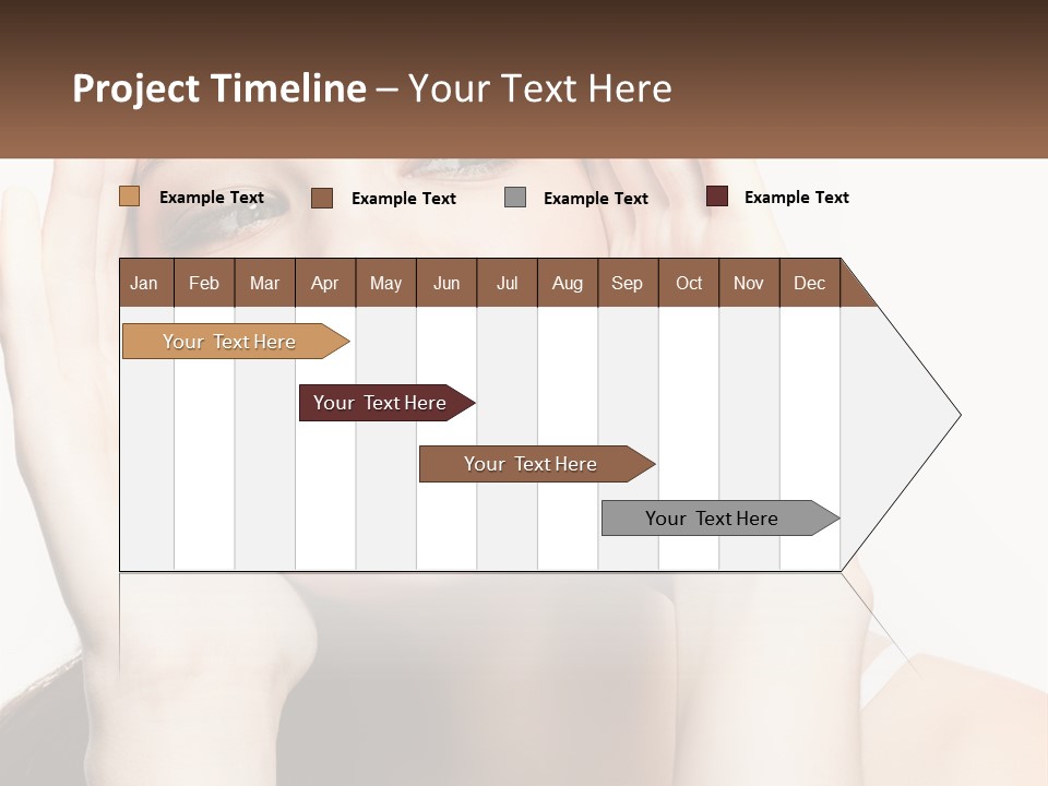 A Woman Holding Her Hands Up To Her Face PowerPoint Template