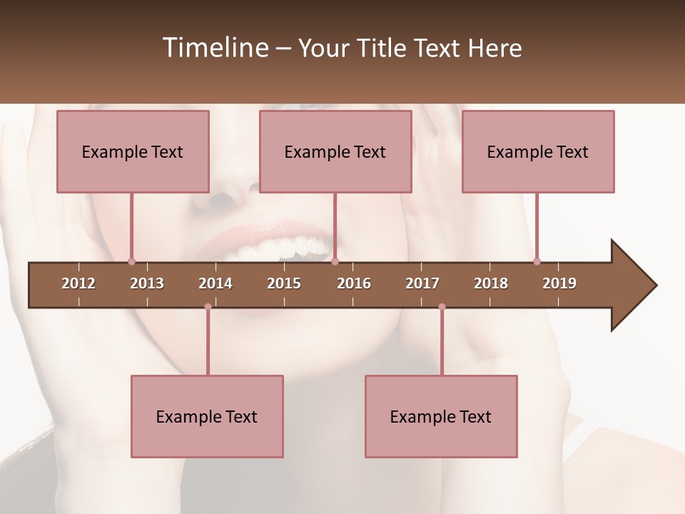 A Woman Holding Her Hands Up To Her Face PowerPoint Template