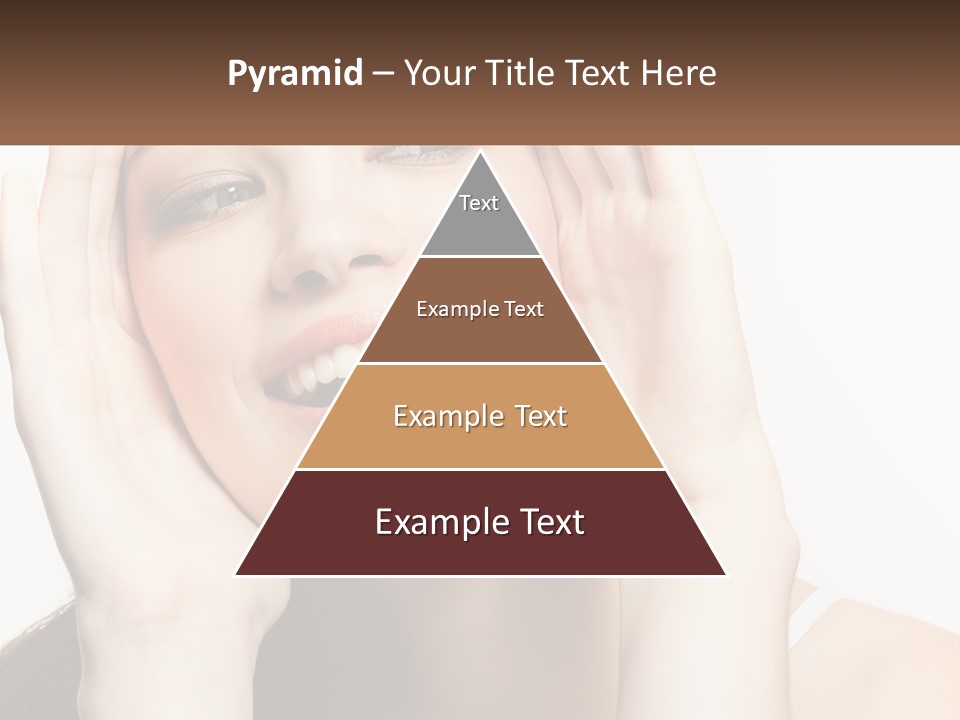 A Woman Holding Her Hands Up To Her Face PowerPoint Template