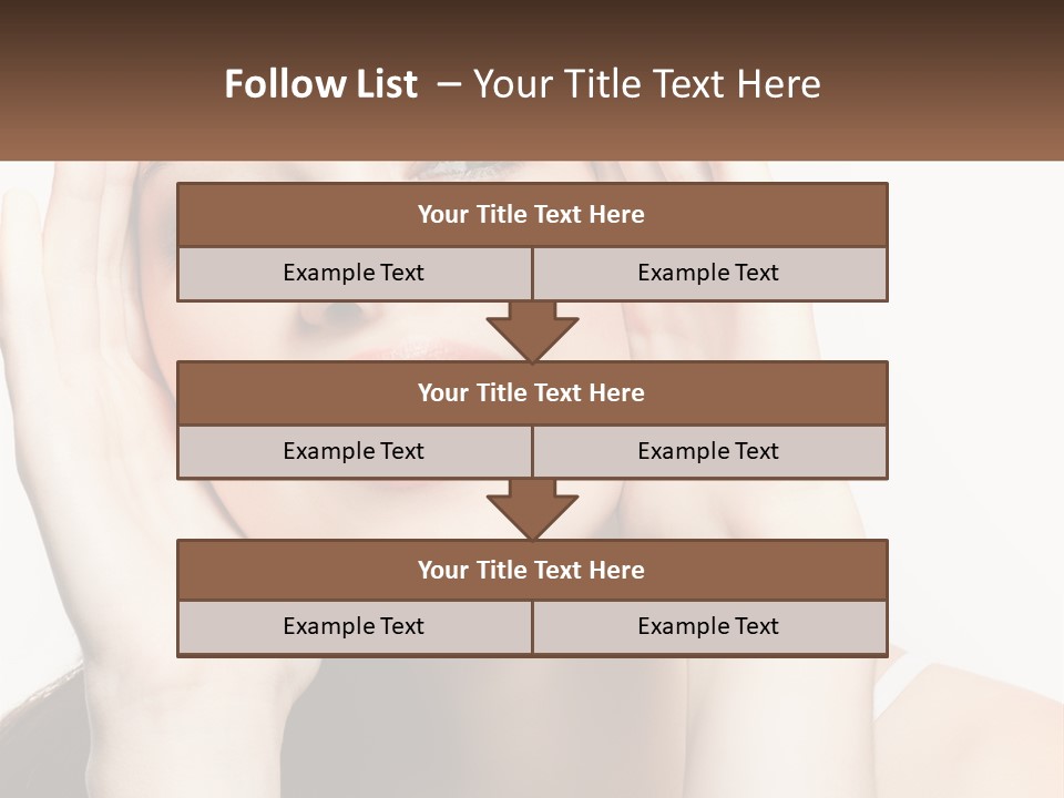 A Woman Holding Her Hands Up To Her Face PowerPoint Template
