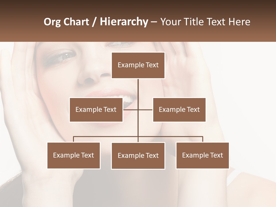 A Woman Holding Her Hands Up To Her Face PowerPoint Template