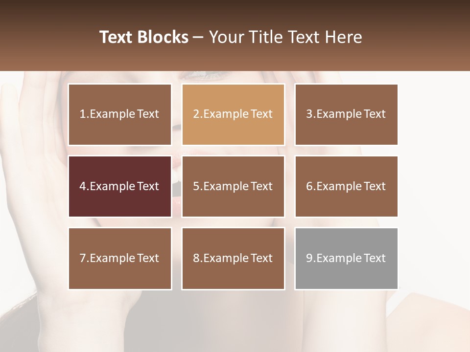 A Woman Holding Her Hands Up To Her Face PowerPoint Template