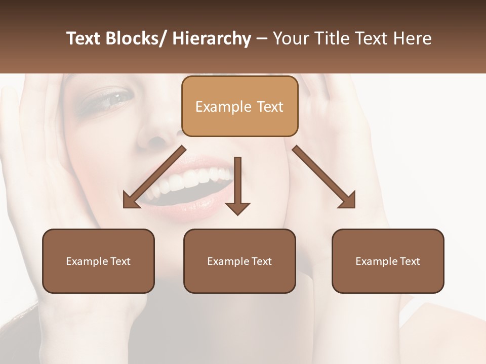 A Woman Holding Her Hands Up To Her Face PowerPoint Template