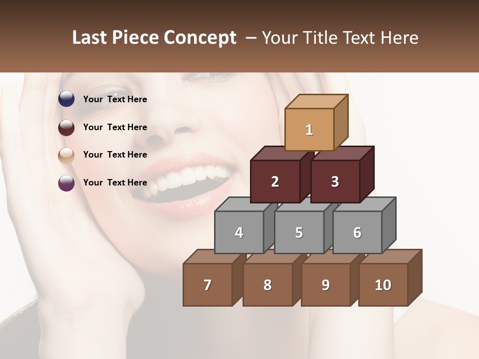 A Woman Holding Her Hands Up To Her Face PowerPoint Template