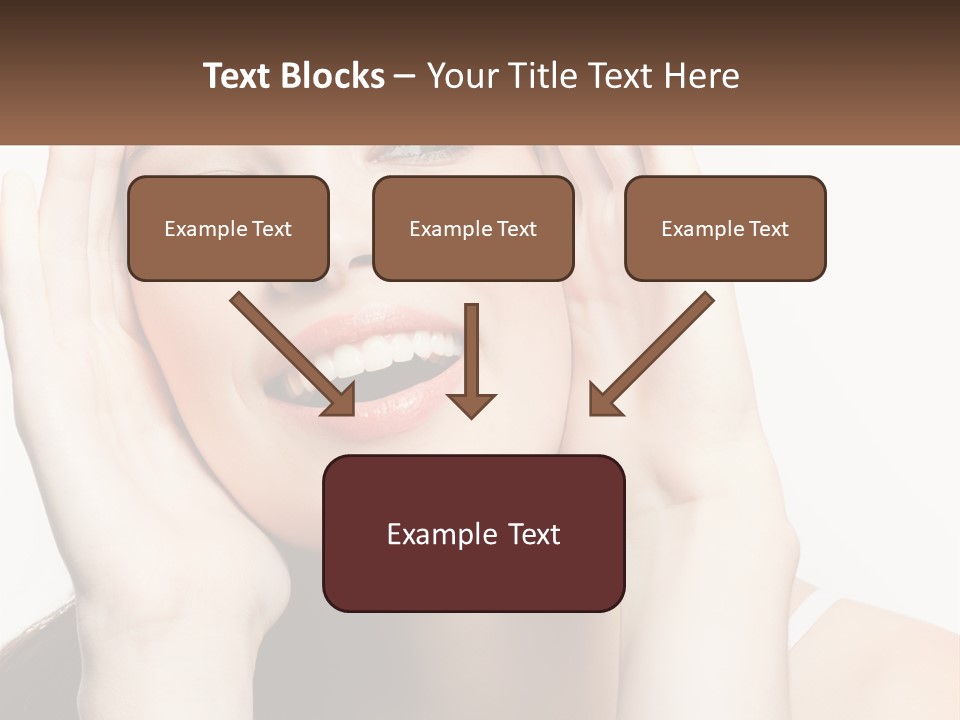 A Woman Holding Her Hands Up To Her Face PowerPoint Template