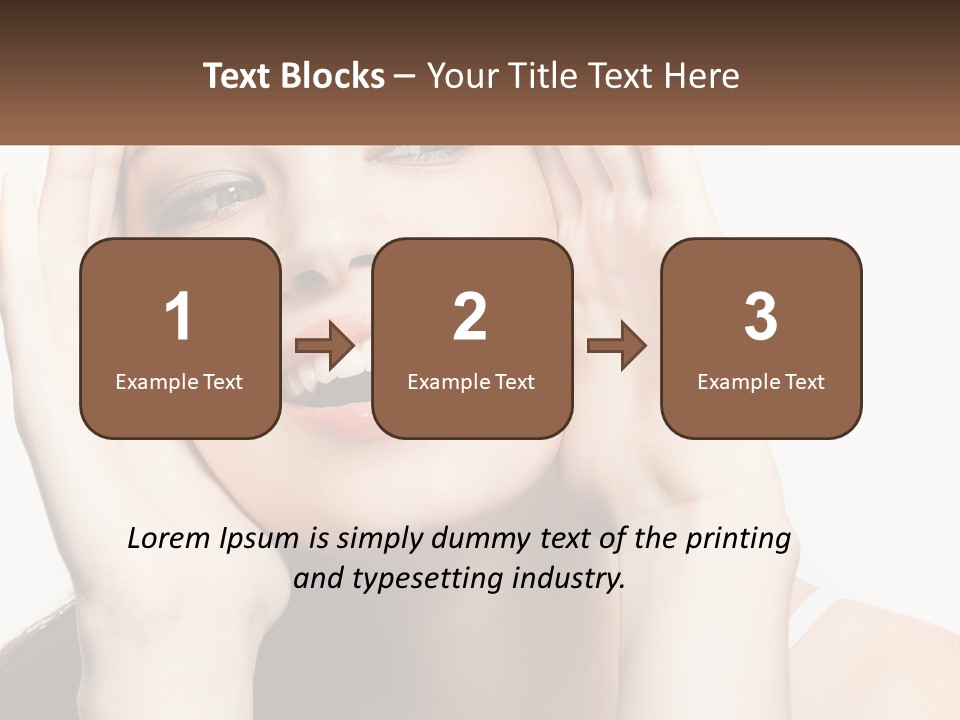 A Woman Holding Her Hands Up To Her Face PowerPoint Template